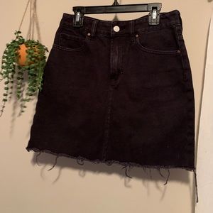Black Denim Skirt